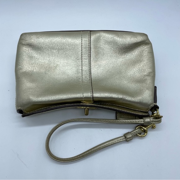 Coach Gold Wristlet - Picture 3 of 10